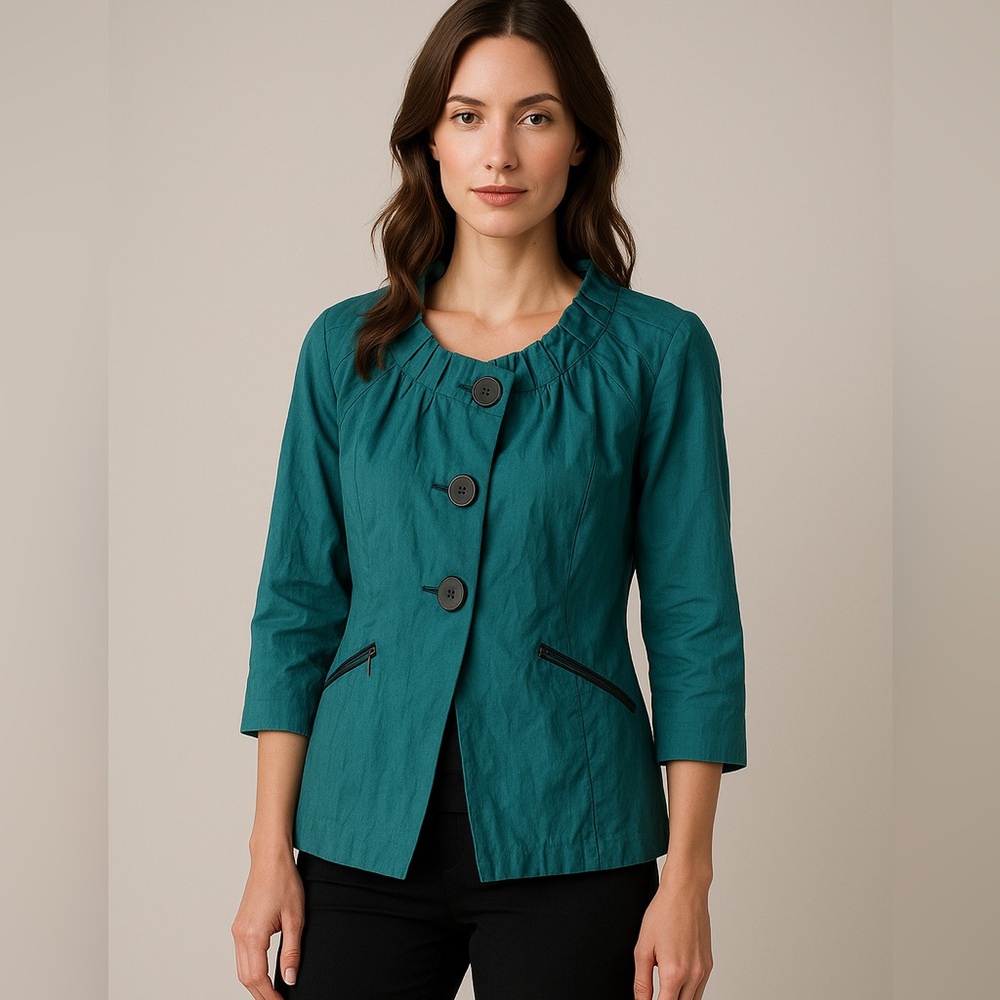 Nordstrom Classiques Entier Stylish Teal Blazer